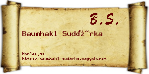 Baumhakl Sudárka névjegykártya
